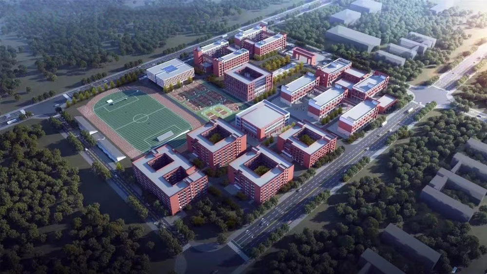 重慶市大足職業(yè)教育中心高新區分校鳥(niǎo)瞰圖